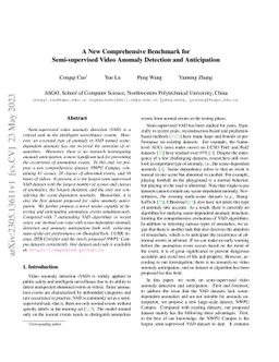 A New Comprehensive Benchmark for Semi-supervised Video Anomaly
  Detection and Anticipation