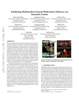 Validating Multimedia Content Moderation Software via Semantic Fusion