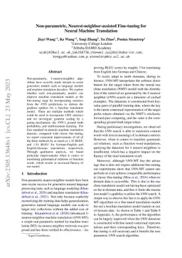 Non-parametric, Nearest-neighbor-assisted Fine-tuning for Neural Machine
  Translation