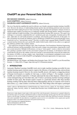 ChatGPT as your Personal Data Scientist