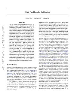 Dual Focal Loss for Calibration