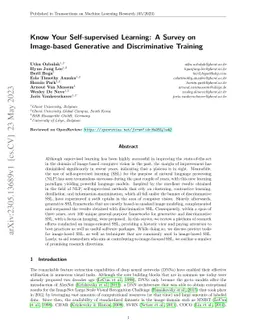 Know Your Self-supervised Learning: A Survey on Image-based Generative
  and Discriminative Training