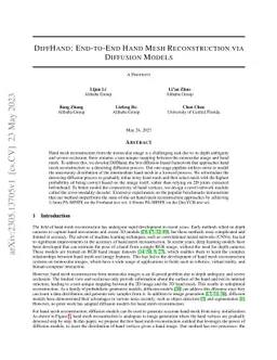 DiffHand: End-to-End Hand Mesh Reconstruction via Diffusion Models