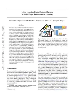 L-SA: Learning Under-Explored Targets in Multi-Target Reinforcement
  Learning