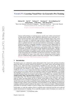 VisorGPT: Learning Visual Prior via Generative Pre-Training