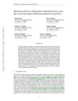 Proximal Policy Gradient Arborescence for Quality Diversity
  Reinforcement Learning