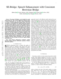 SE-Bridge: Speech Enhancement with Consistent Brownian Bridge