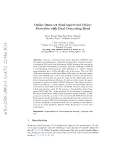 Online Open-set Semi-supervised Object Detection with Dual Competing
  Head