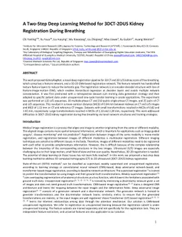A Two-Step Deep Learning Method for 3DCT-2DUS Kidney Registration During
  Breathing