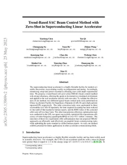 Trend-Based SAC Beam Control Method with Zero-Shot in Superconducting
  Linear Accelerator