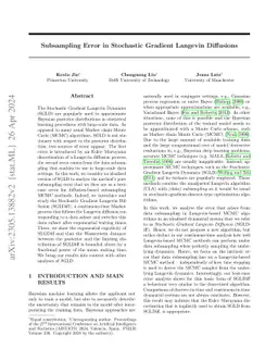 Subsampling Error in Stochastic Gradient Langevin Diffusions