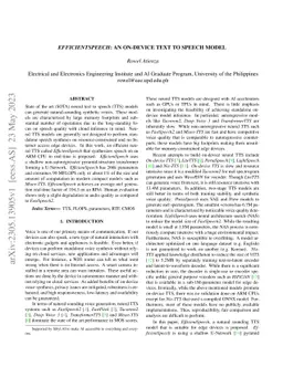 EfficientSpeech: An On-Device Text to Speech Model