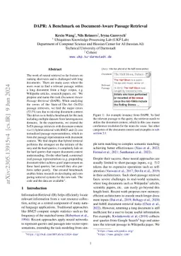 DAPR: A Benchmark on Document-Aware Passage Retrieval