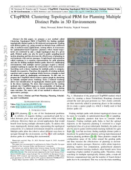CTopPRM: Clustering Topological PRM for Planning Multiple Distinct Paths
  in 3D Environments