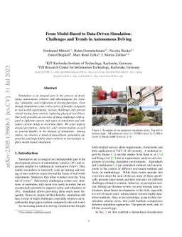 From Model-Based to Data-Driven Simulation: Challenges and Trends in
  Autonomous Driving