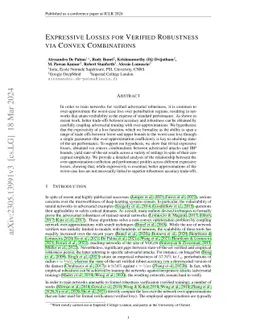Expressive Losses for Verified Robustness via Convex Combinations