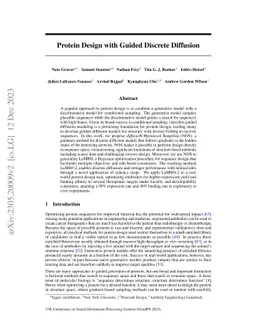 Protein Design with Guided Discrete Diffusion