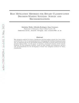 Bias Mitigation Methods for Binary Classification Decision-Making
  Systems: Survey and Recommendations