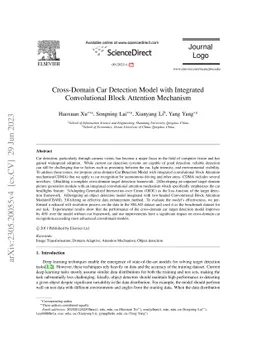 Cross-Domain Car Detection Model with Integrated Convolutional Block
  Attention Mechanism