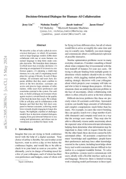 Decision-Oriented Dialogue for Human-AI Collaboration