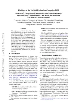 Findings of the VarDial Evaluation Campaign 2023