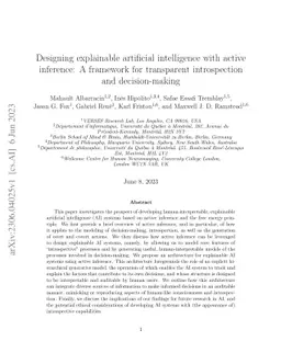 Designing explainable artificial intelligence with active inference: A
  framework for transparent introspection and decision-making