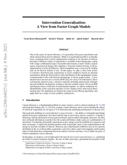 Intervention Generalization: A View from Factor Graph Models