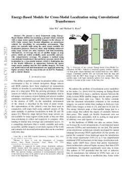 Energy-Based Models for Cross-Modal Localization using Convolutional
  Transformers