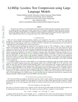 LLMZip: Lossless Text Compression using Large Language Models