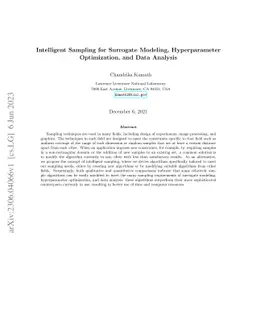Intelligent sampling for surrogate modeling, hyperparameter
  optimization, and data analysis