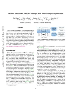 1st Place Solution for PVUW Challenge 2023: Video Panoptic Segmentation