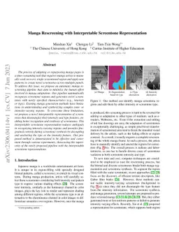 Manga Rescreening with Interpretable Screentone Representation