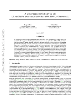 A Comprehensive Survey on Generative Diffusion Models for Structured
  Data