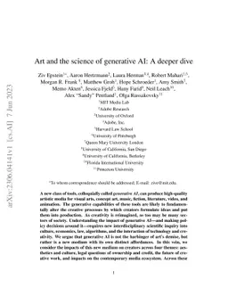 Art and the science of generative AI: A deeper dive