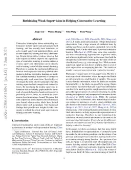 Rethinking Weak Supervision in Helping Contrastive Learning