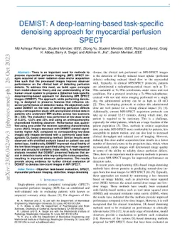 DEMIST: A deep-learning-based task-specific denoising approach for
  myocardial perfusion SPECT