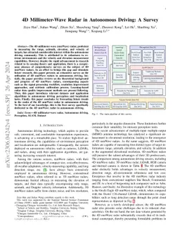 4D Millimeter-Wave Radar in Autonomous Driving: A Survey