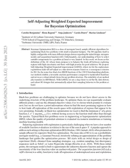 Self-Adjusting Weighted Expected Improvement for Bayesian Optimization