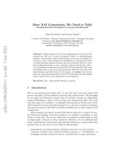 Dear XAI Community, We Need to Talk! Fundamental Misconceptions in
  Current XAI Research