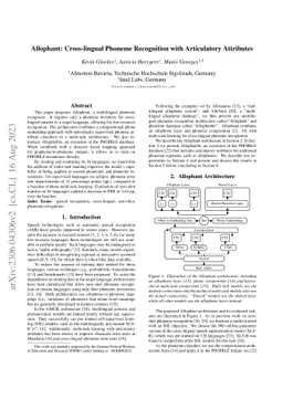 Allophant: Cross-lingual Phoneme Recognition with Articulatory
  Attributes