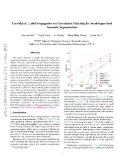 CorrMatch: Label Propagation via Correlation Matching for
  Semi-Supervised Semantic Segmentation
