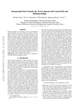 Interpretable Style Transfer for Text-to-Speech with ControlVAE and
  Diffusion Bridge