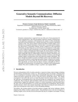 Generative Semantic Communication: Diffusion Models Beyond Bit Recovery