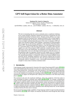 GPT Self-Supervision for a Better Data Annotator