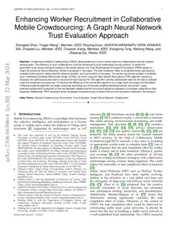 Enhancing Worker Recruitment in Collaborative Mobile Crowdsourcing: A
  Graph Neural Network Trust Evaluation Approach