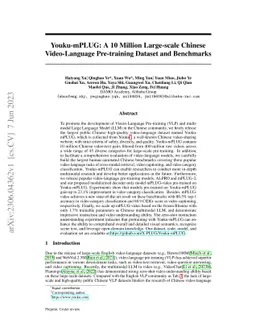 Youku-mPLUG: A 10 Million Large-scale Chinese Video-Language Dataset for
  Pre-training and Benchmarks