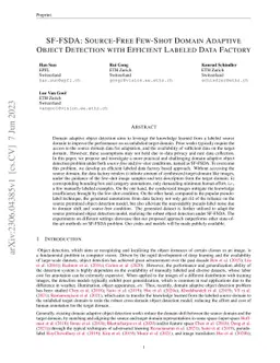 SF-FSDA: Source-Free Few-Shot Domain Adaptive Object Detection with
  Efficient Labeled Data Factory