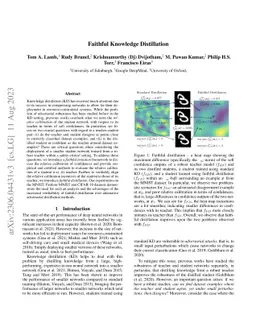 Faithful Knowledge Distillation