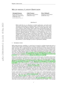 Multi-modal Latent Diffusion