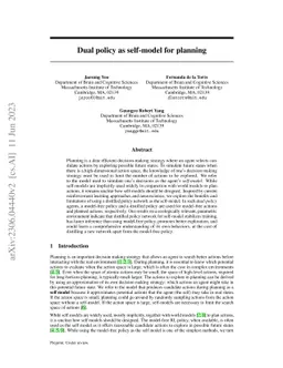 Dual policy as self-model for planning